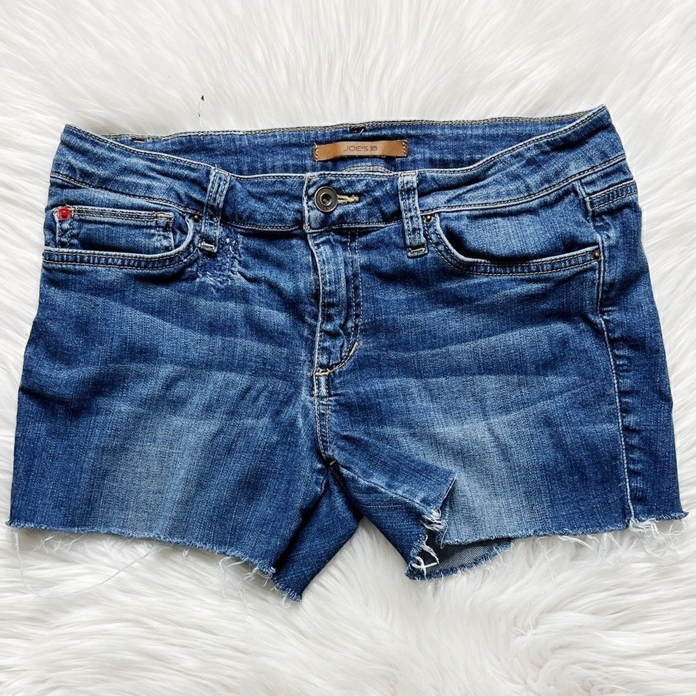 Joe's Jeans The Vixen Cut Off Shorts Dark Blue Denim Wash Size 31